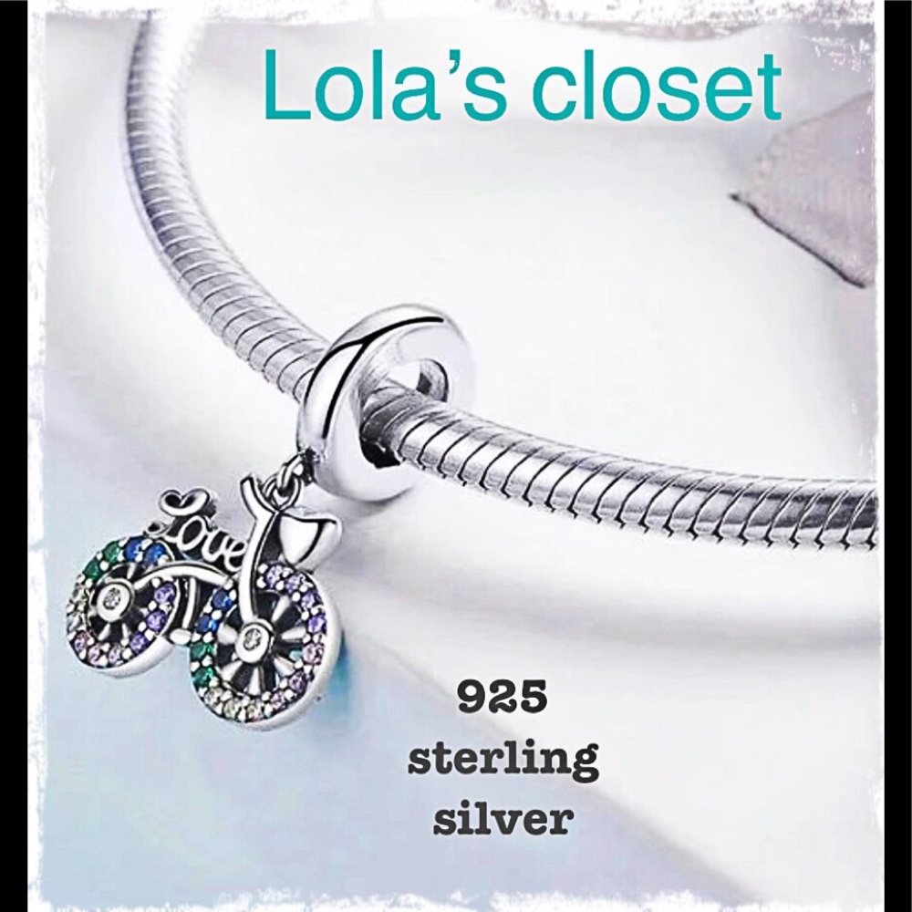 925 silver bike pandora charm